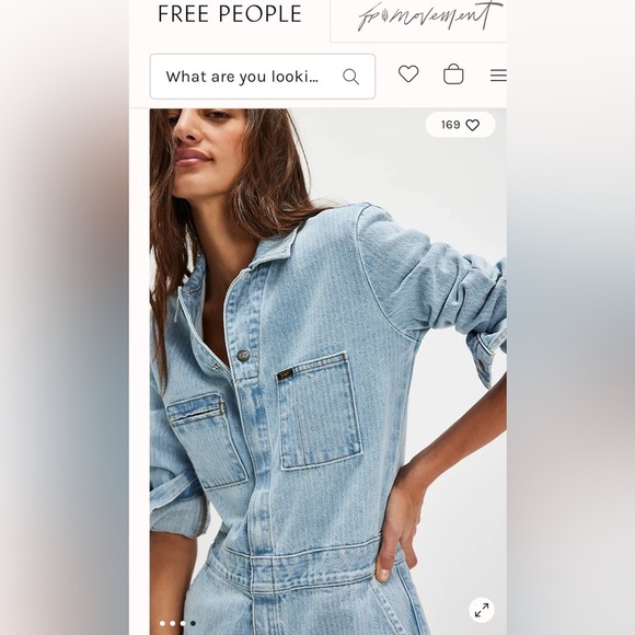 FREE PEOPLE LEE UNIONALLS JUMPSUIT ROMPER NWT RETRO VINTAGE ANTHROPOLOGIE DENIM - Picture 1 of 15